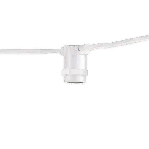 BULBRITE FIXTURES 25' STRING LIGHT IN WHITE WITH 15 CANDELABRA SCREW (E12) SOCKETS - BULBS NOT INCLUDED 1PK (810050)