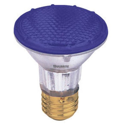 Bulbrite H50PAR20B 50 Watt Dimmable Colored Light Halogen PAR20, Medium Base, Blue