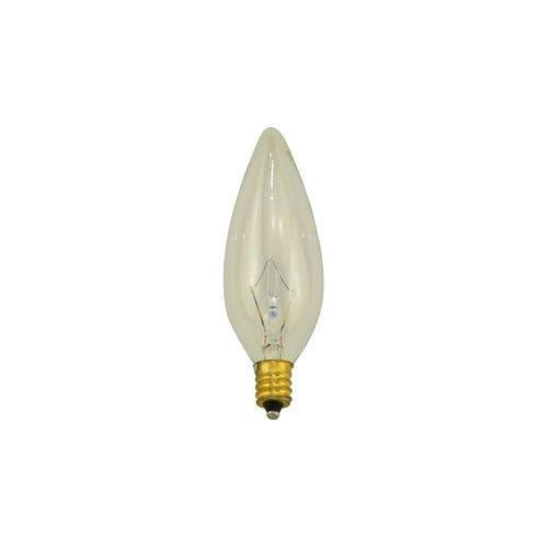 Bulbrite KR15CTC/25 15 Watt  Krystal Touch Dimmable Krypton B8 Torpedo Chandelier Bulb, Candelabra Base, Clear