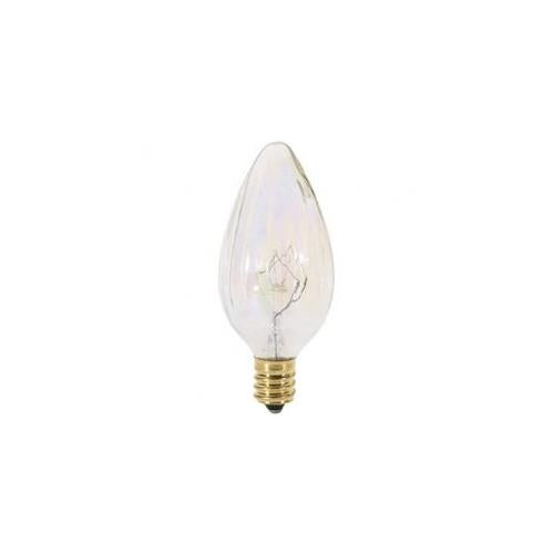 Bulbrite 25F10A 25 Watt Incandescent F10 Fiesta Bulb, Candelabra Base, Amber