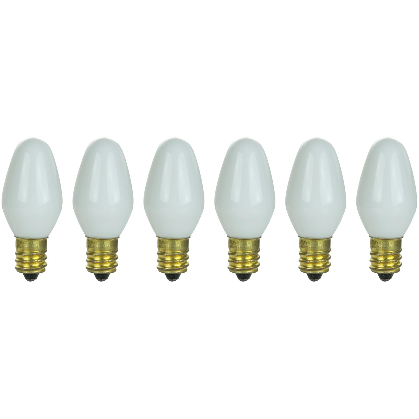 2 Pack Sunlite 4 Watt C7 Night Light, Candelabra Base, White