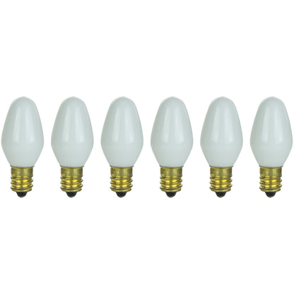 2 Pack Sunlite 4 Watt C7 Night Light, Candelabra Base, White