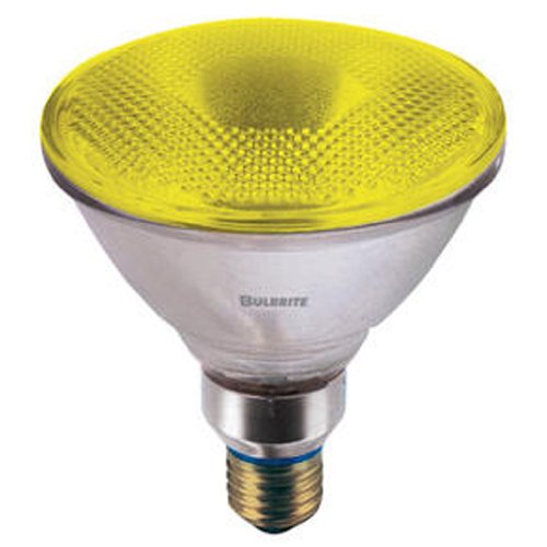 Bulbrite H90PAR38Y 90 Watt Dimmable Colored Light Halogen PAR38, Medium Base, Yellow