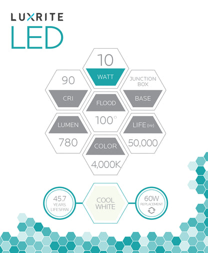 Luxrite Downlight LED/DL4/4000K/FL/JB 4000K Cool White