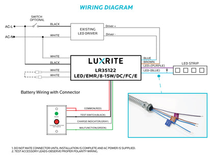 Luxrite Accessories LED/EMR/8-15W/DC/FC/E
