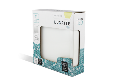 Luxrite Surface Mount LED10/SLIM4/50K/W/SQ 5000K Bright White