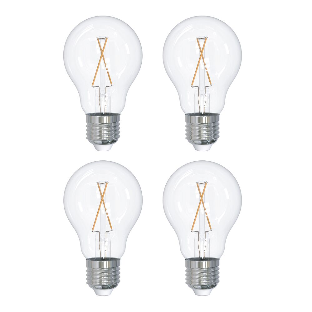 Bulbrite 2.5-Watt A19 Medium Base (E26) LED Bulb with Vintage Spiral Filaments, Clear, 2700K Warm White, 100 Lumens,