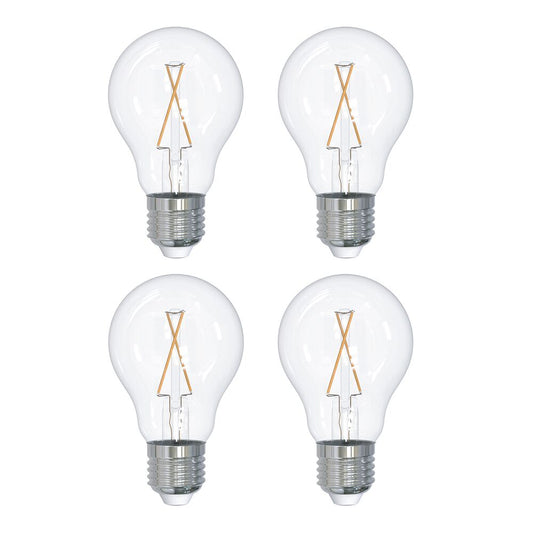 Bulbrite 2.5-Watt A19 Medium Base (E26) LED Bulb with Vintage Spiral Filaments, Clear, 2700K Warm White, 100 Lumens,