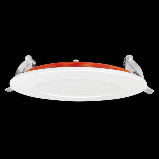 Luxrite 4" Fire Rated Canless Wafer Spotlight, 12W, 800 Lumens, Color Selectable - 2700K/3000K/3500K/4000K/5000K, 90 CRI, White Finish, Dimmable, Pack of 2 (LR23480)