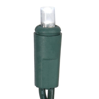 Vickerman 50 Pure White Twinkle Wide Angle LED Light on Green Wire, 25' Light Strand.- 2 Pack