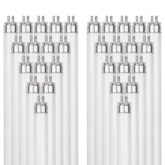 Sunlite 39 Watt T5 High Output High Performance Straight Tube, Mini Bi-Pin Base, Super White, 40 Pack