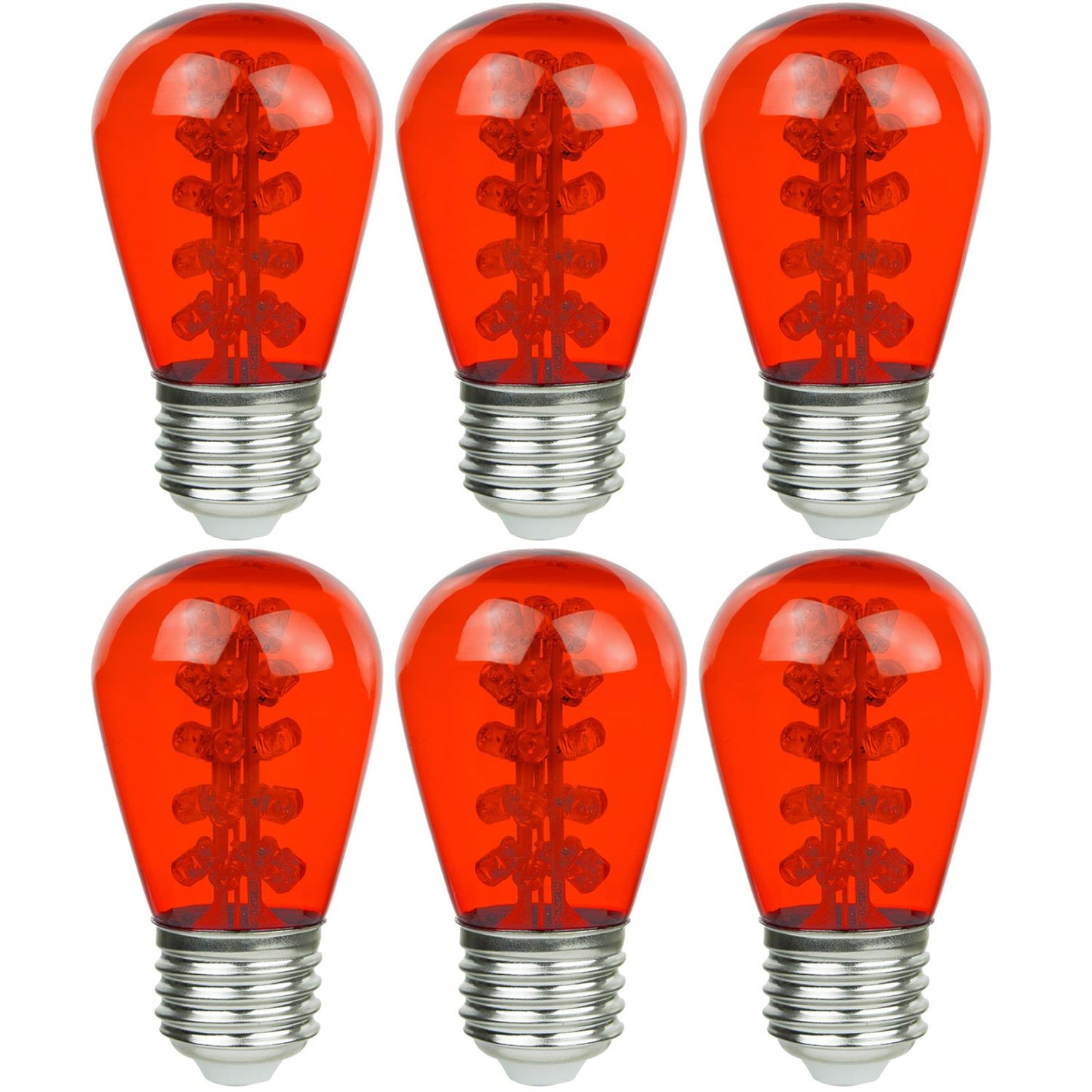 Sunlite LED S14 Colored Sign 0.9W (10W Equivalent) Bulb Medium (E26) Base, Red