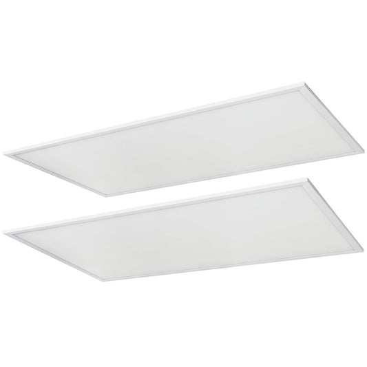 2-Pack Sunlite 2x4 Foot LED Lay-in Light Panel Fixtures, Color Tunable (35K/40K/50K), Power Tunable (20W/30W/40W), 120/277 Volt, Dimmable, White Finish, 50,000 Hour Life Span, ETL & DLC Listed