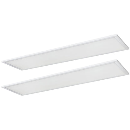 2-Pack Sunlite 1x4 Foot LED Lay-in Light Panel Fixtures, Color Tunable (35K/40K/50K), Power Tunable (20W/30W/40W), 120/277 Volt, Dimmable, White Finish, 50,000 Hour Life Span, ETL & DLC Listed