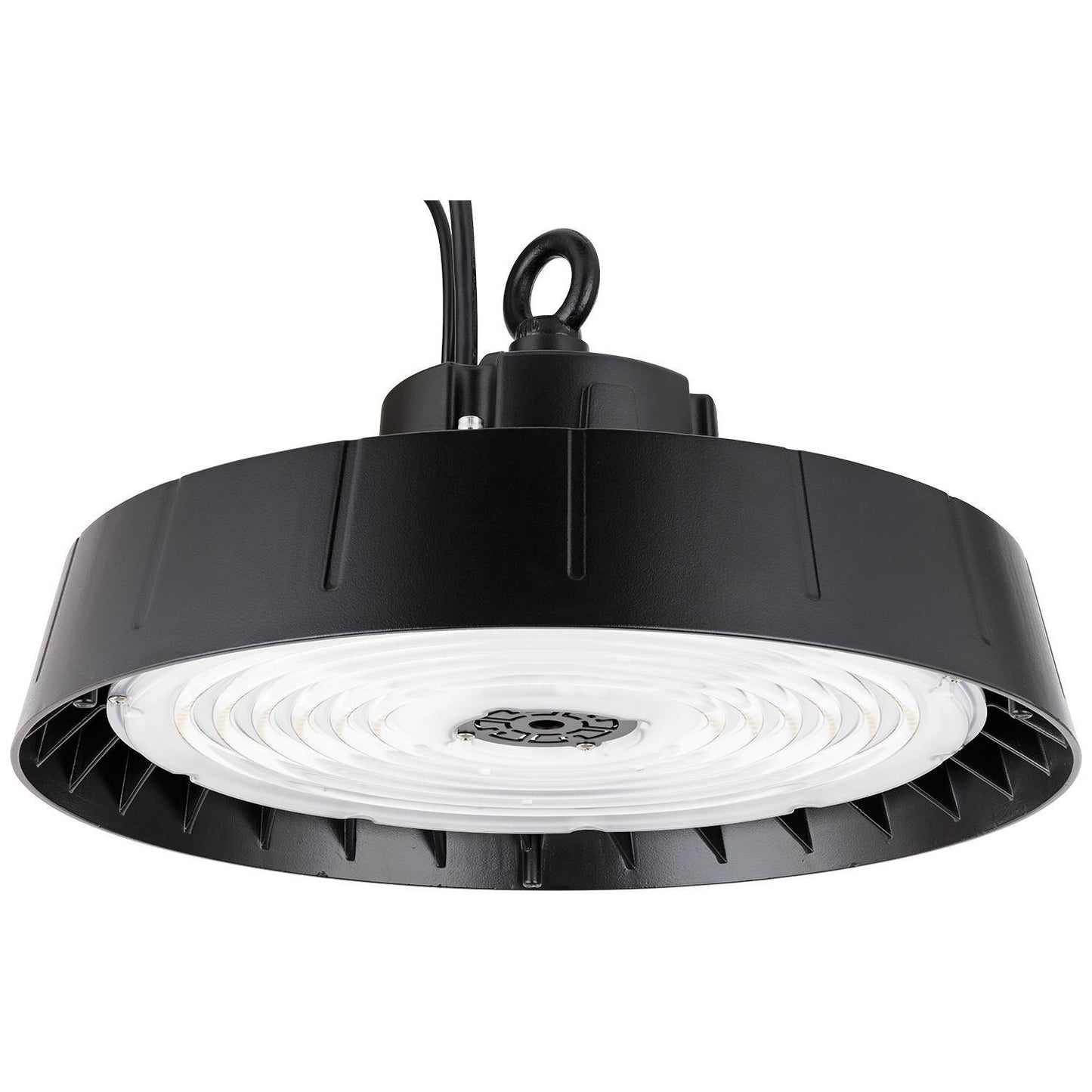 Sunlite Round LED High Bay Fixture, 5000K - Super White, Black Finish LFX/HB/150W/D/50K/V3