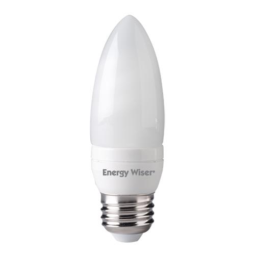 BULBRITE CFL B10 MEDIUM SCREW (E26) 7W NON-DIMMABLE LIGHT BULB 2700K/WARM WHITE 40W INCANDESCENT EQUIVALENT 6PK (513108)