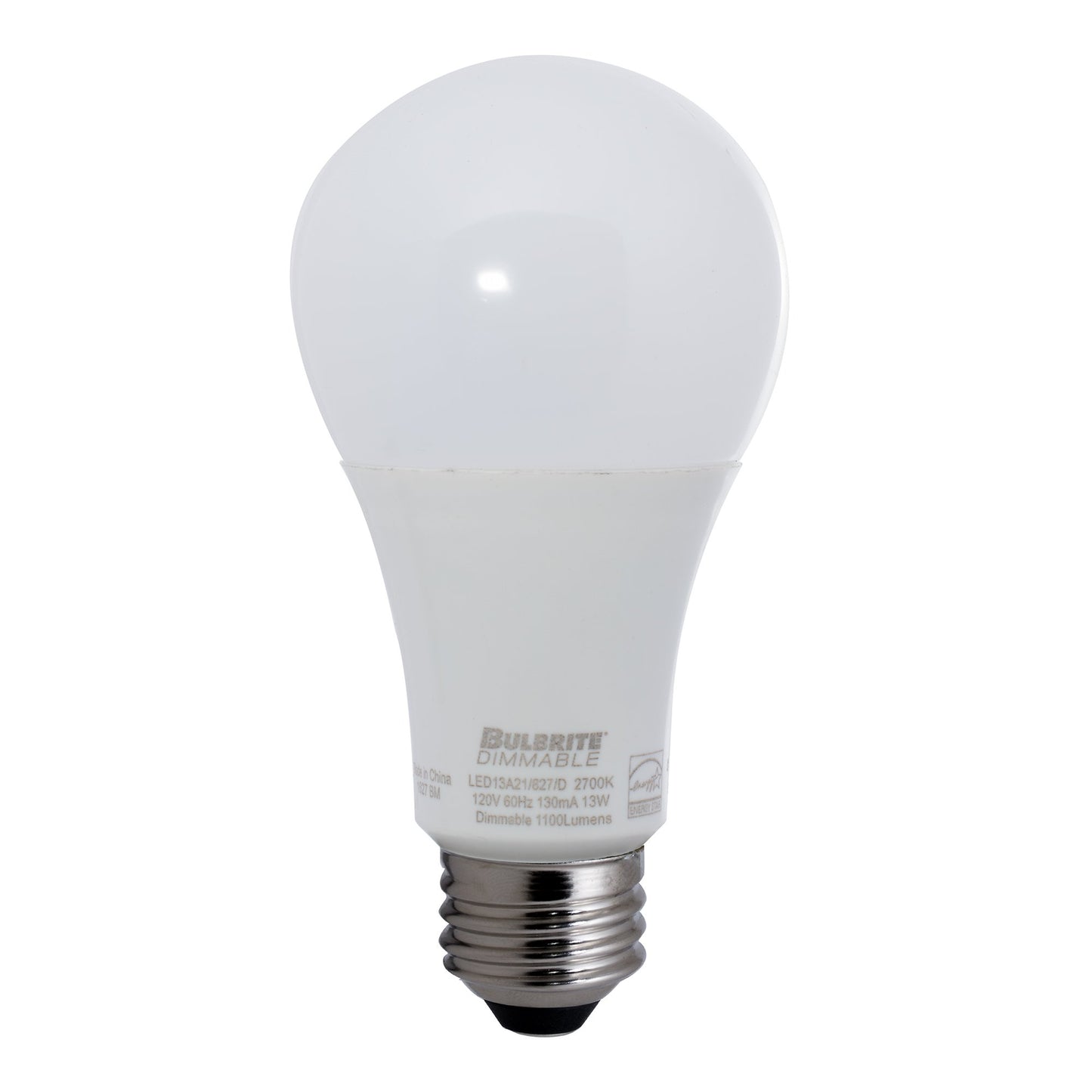 BULBRITE LED A21 MEDIUM SCREW (E26) 13W DIMMABLE LIGHT BULB 2700K/WARM WHITE 75W INCANDESCENT EQUIVALENT 3PK (774102)