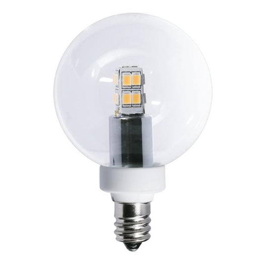 BULBRITE LED G16 CANDELABRA SCREW (E12) 6W NON-DIMMABLE LIGHT BULB 2700K/WARM WHITE 25W INCANDESCENT EQUIVALENT 2PK (770145)
