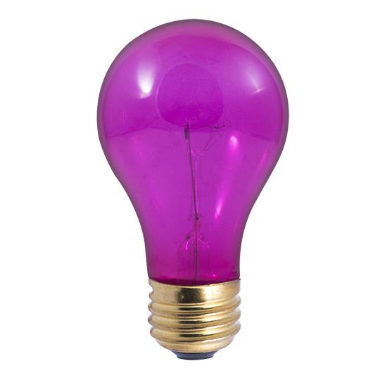 BULBRITE INCANDESCENT A19 MEDIUM SCREW (E26) 25W DIMMABLE LIGHT BULB TRANSPARENT PINK 18PK (105625)