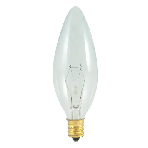 BULBRITE INCANDESCENT B10 CANDELABRA SCREW (E12) 40W DIMMABLE LIGHT BULB 2700K/WARM WHITE 25PK (400540)