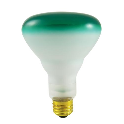 BULBRITE INCANDESCENT BR30 MEDIUM SCREW (E26) 75W DIMMABLE LIGHT BULB GREEN 8PK (244075)