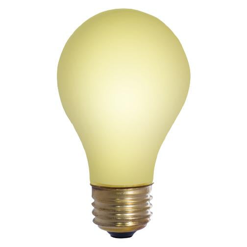 BULBRITE INCANDESCENT A19 MEDIUM SCREW (E26) 40W DIMMABLE LIGHT BULB YELLOW BUG 12PK (103040)