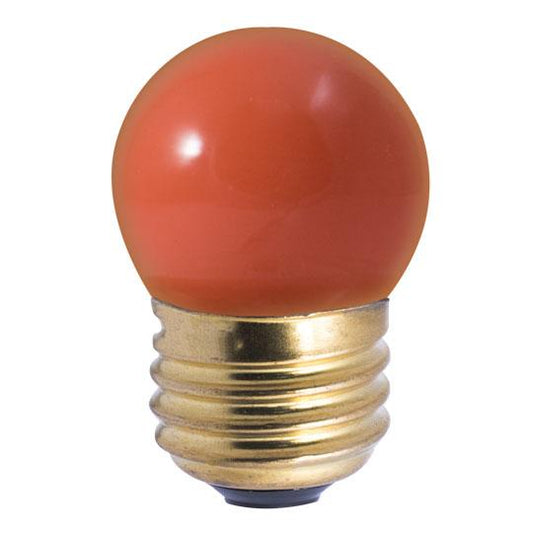 BULBRITE INCANDESCENT S11 MEDIUM SCREW (E26) 7.5W DIMMABLE LIGHT BULB CERAMIC ORANGE 25PK (702507)