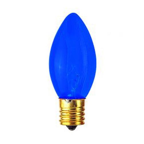 BULBRITE INCANDESCENT C9 INTERMEDIATE SCREW (E17) 7W DIMMABLE LIGHT BULB TRANSPARENT BLUE 50PK (709319)