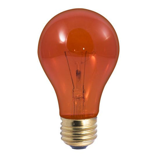 BULBRITE INCANDESCENT A19 MEDIUM SCREW (E26) 25W DIMMABLE LIGHT BULB TRANSPARENT ORANGE 18PK (105525)