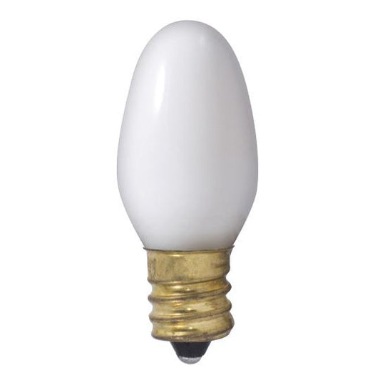 BULBRITE INCANDESCENT C7 CANDELABRA SCREW (E12) 7W DIMMABLE LIGHT BULB 2700K/WARM WHITE 75PK (709007)