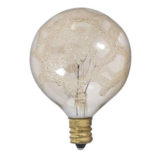 BULBRITE INCANDESCENT G16.5 CANDELABRA SCREW (E12) 25W DIMMABLE LIGHT BULB AMBER MARBLE 6PK (144024)