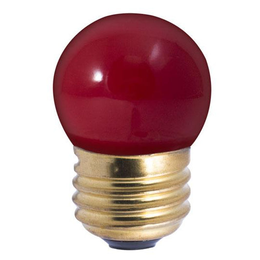 BULBRITE INCANDESCENT S11 MEDIUM SCREW (E26) 7.5W DIMMABLE LIGHT BULB CERAMIC RED 25PK (702707)