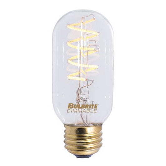 BULBRITE LED T14 MEDIUM SCREW (E26) 4W DIMMABLE FILAMENT LIGHT BULB 2200K/AMBER 40W INCANDESCENT EQUIVALENT 2PK (776511)