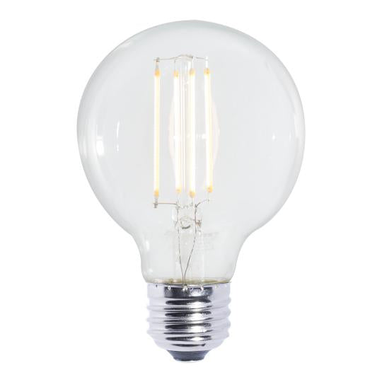 BULBRITE LED G25 MEDIUM SCREW (E26) 7W DIMMABLE FILAMENT LIGHT BULB 2700K/WARM WHITE 60W INCANDESCENT EQUIVALENT 4PK (776775)