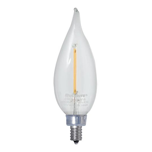 BULBRITE LED CA10 CANDELABRA SCREW (E12) 4.5W DIMMABLE FILAMENT LIGHT BULB 3000K/WARM WHITE 40W INCANDESCENT EQUIVALENT 4PK (776864)