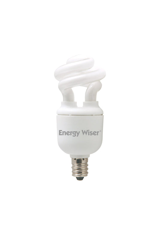 BULBRITE CFL T2 COIL CANDELABRA SCREW (E12) 5W NON-DIMMABLE LIGHT BULB 2700K/WARM WHITE 6PK (509007)