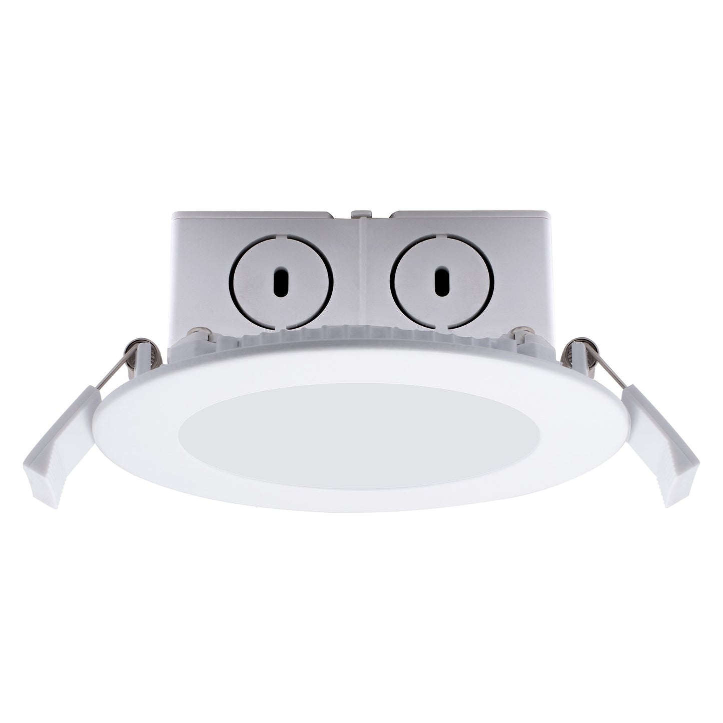 BULBRITE LED 8W 4" CEILING LIGHT W/ JBOX WHITE ROUND DIMMABLE 2700K/WARM WHITE 50W INCANDESCENT EQUIVALENT 2PK (773105)