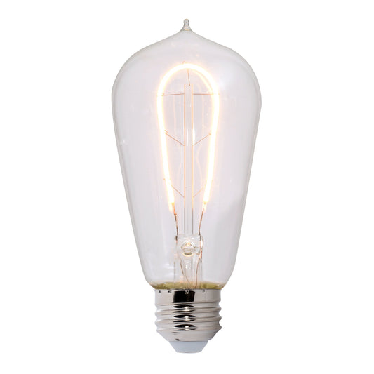 BULBRITE LED ST18 MEDIUM SCREW (E26) 2W FULLY COMPATIBLE DIMMING FILAMENT NOSTALGIC LIGHT BULB 2200K/AMBER LIGHT 25W INCANDESCENT EQUIVALENT 2PK (776510)