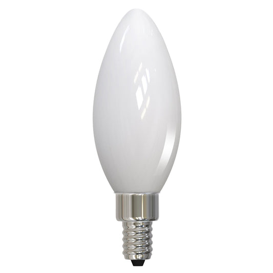 BULBRITE LED B11 CANDELABRA SCREW (E12) 5W DIMMABLE MILKY LIGHT BULB 3000K/SOFT WHITE LIGHT 60W EQUIVALENT 4PK (776888)