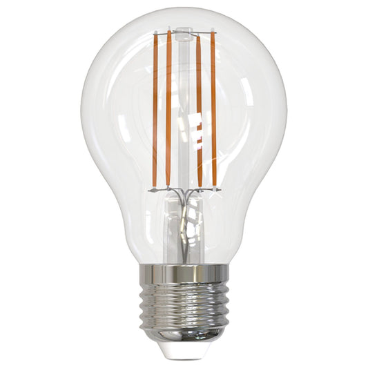 BULBRITE LED A19 MEDIUM SCREW (E26) 7W NON-DIMMABLE CLEAR 2700K/WARM WHITE LIGHT 60W INCANDESCENT EQUIVALENT 8PK (776884)