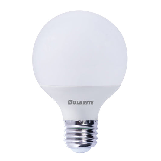 BULBRITE LED G25 MEDIUM SCREW (E26) 6W NON-DIMMABLE WHITE 3000K/SOFT WHITE LIGHT 60W INCANDESCENT EQUIVALENT 4PK (776896)