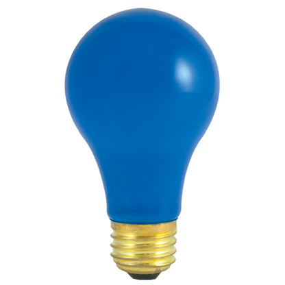 Bulbrite 40A/CB 40 Watt Incandescent A19 Party Bulb, Medium Base, Ceramic Blue