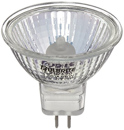 Bulbrite EXN/120 50 Watt Dimmable Halogen Lensed MR16 Bulb, Bi-Pin Gu5.3 Base, Clear