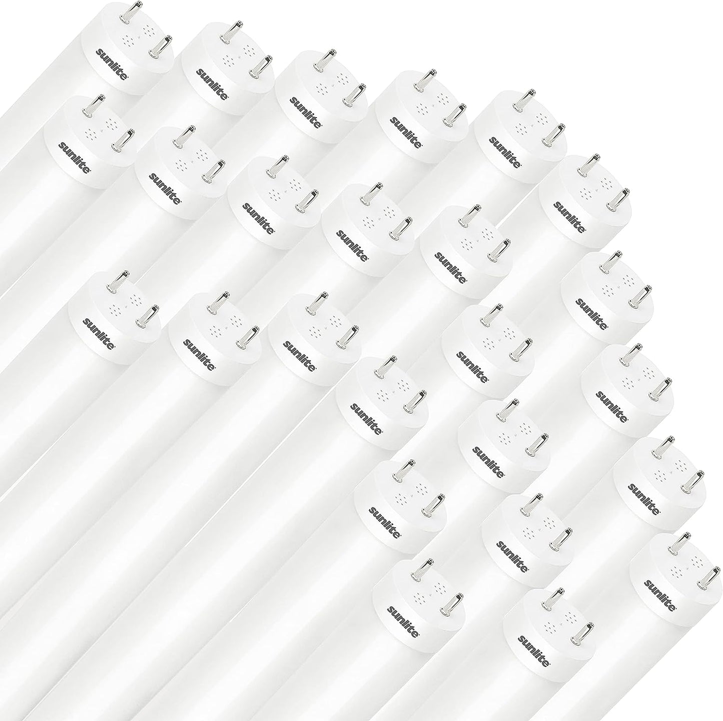 Sunlite 87928 LED T8 Plug & Play Light Tube (Type A) 4 ft, 14 Watt (32W EQ) 2200 Lumens, Medium G13 Bi-Pin Base, Dual End Connection, Electronic Ballast Compatible, 5000K Daylight, 25 Pack