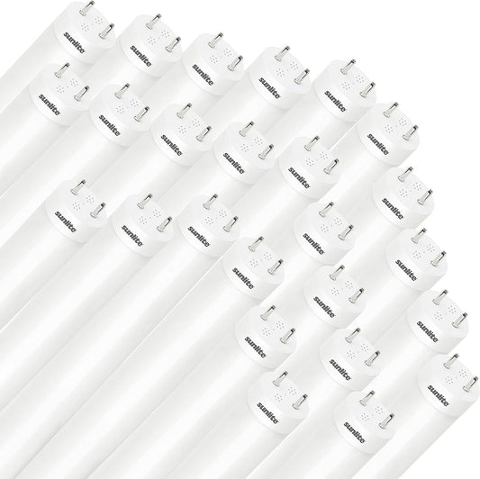 Sunlite 87928 LED T8 Plug & Play Light Tube (Type A) 4 ft, 14 Watt (32W EQ) 2200 Lumens, Medium G13 Bi-Pin Base, Dual End Connection, Electronic Ballast Compatible, 5000K Daylight, 25 Pack