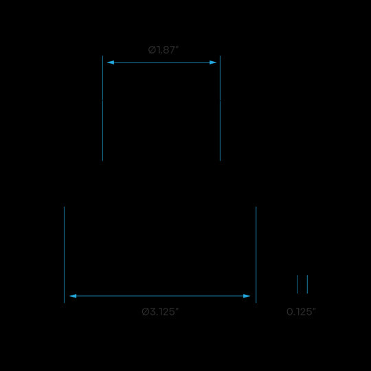 Luxrite 2" Regressed Interchangeable Canless Spotlight Round Slot Aperture Trim, Pack of 4 Waterproof Finish (LR23444)