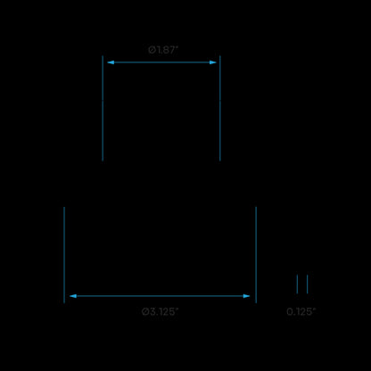 Luxrite 2" Regressed Interchangeable Canless Spotlight Round Slot Aperture Trim, Pack of 4 Waterproof Finish (LR23444)