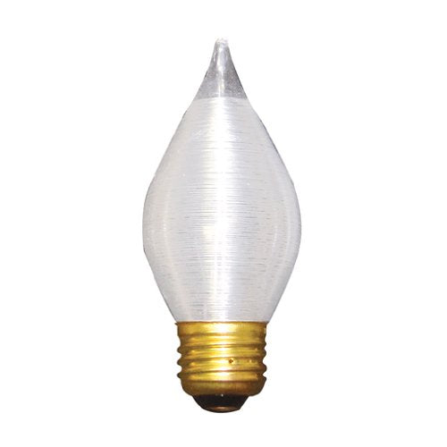 Bulbrite 40C15S 40 Watt Incandescent C15 Spunlite Chandelier Bulb, Medium Base, Satin