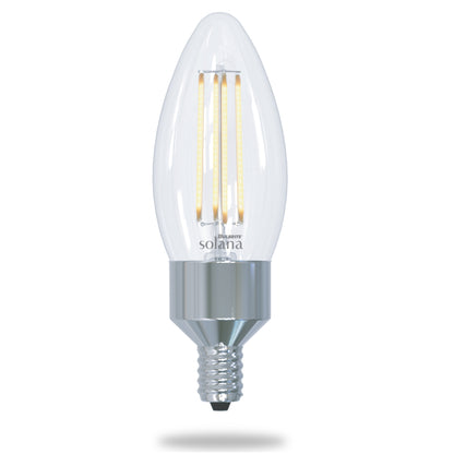 Bulbrite Solana 3-Pack 40 Watt Equivalent B11 Smart WiFi Connected 90CRI Chandelier LED Light Bulb
