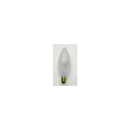 Bulbrite 25CTF/25/3 25 Watt Incandescent B8 Torpedo Chandelier Bulb, Candelabra Base, Frost